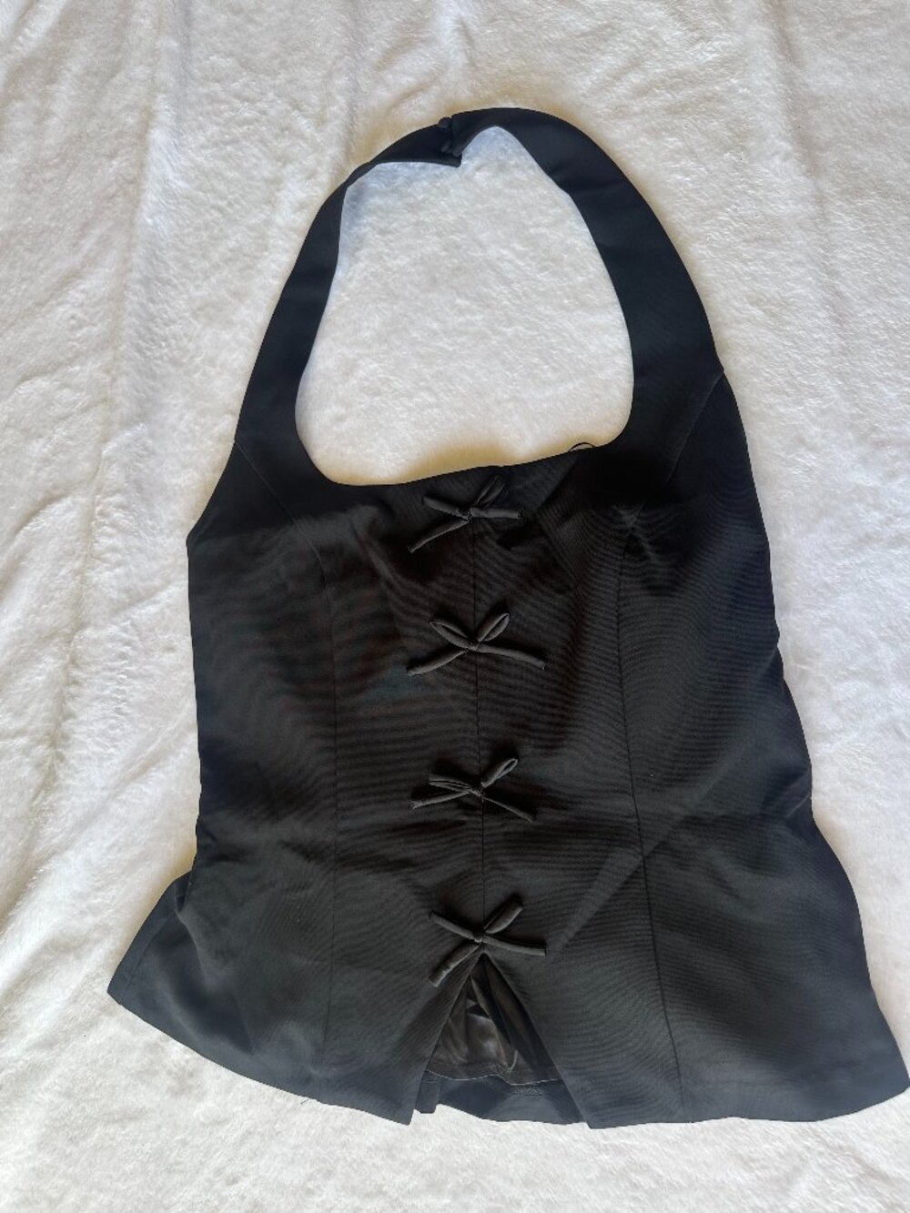 LucyParis Black Button Top